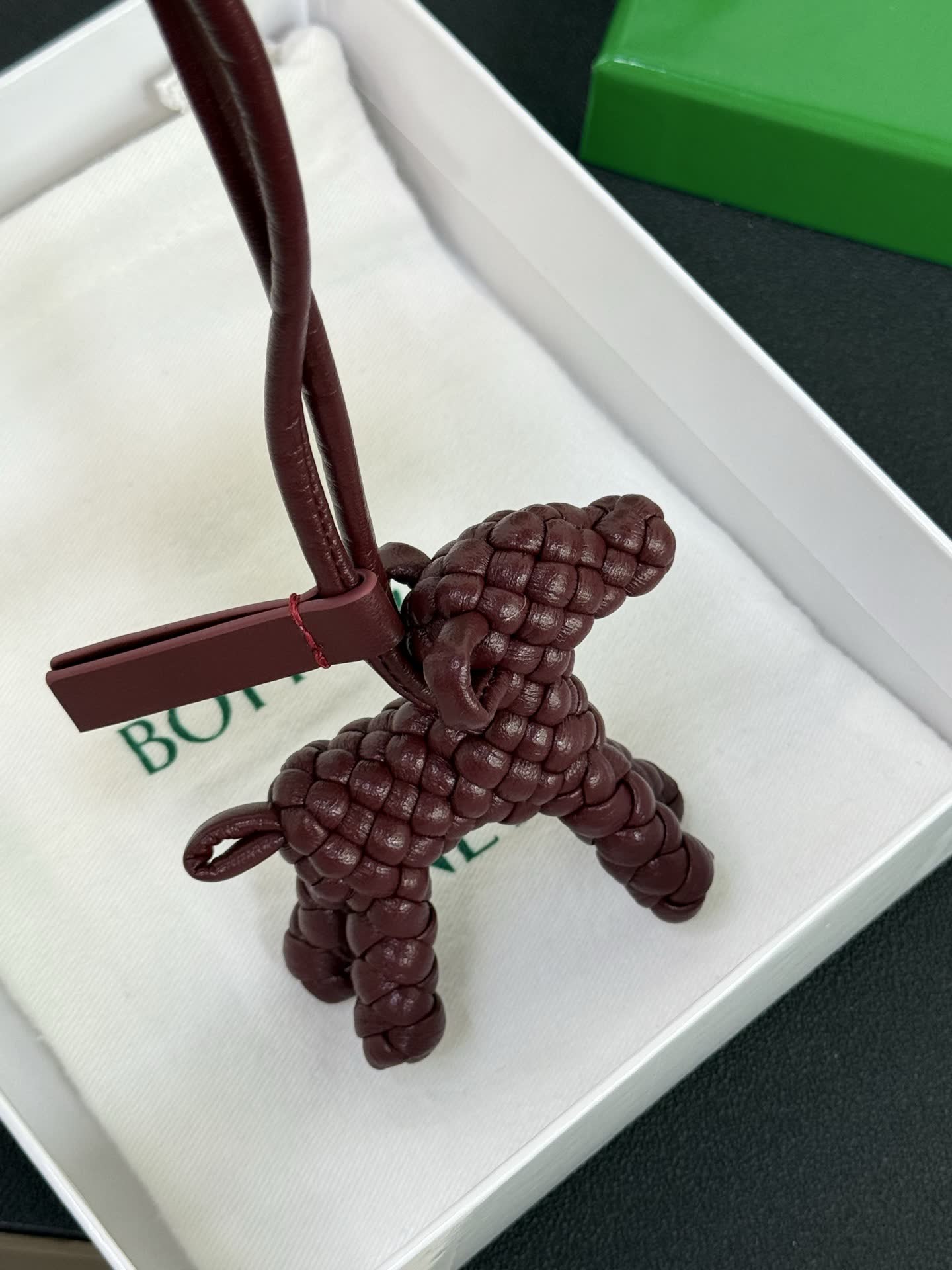 Bottega Veneta Leather Dog Charm